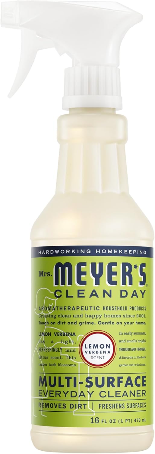 MRS. MEYER'S CLEAN DAY Multi-Surface Everyday Cleaner, Lemon Verbena Scent, 16 Fl Oz Bottle