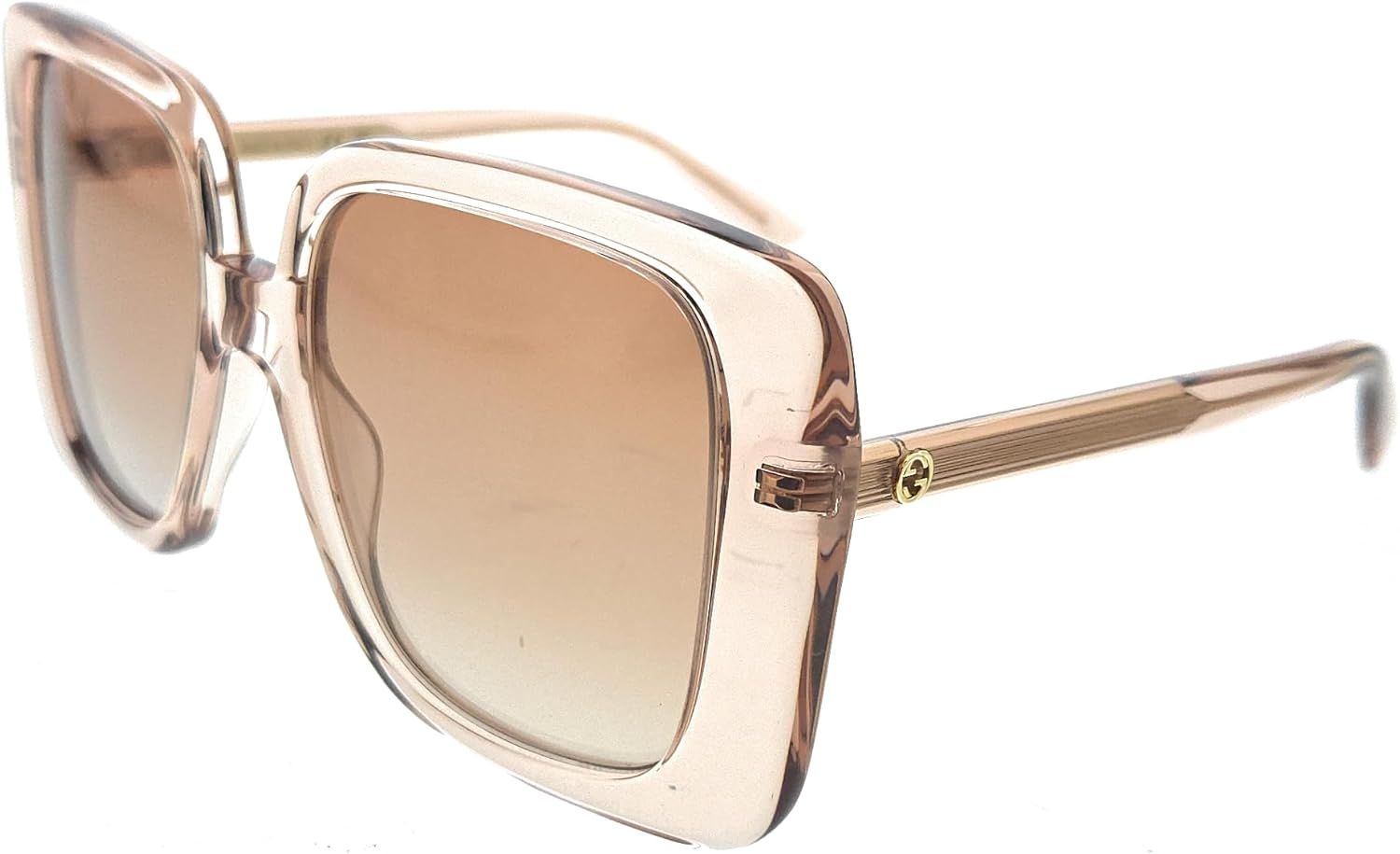 Gucci GG1314S 005 Beige/Brown Mirrored Oversized Square Women's 55mm Sunglasses