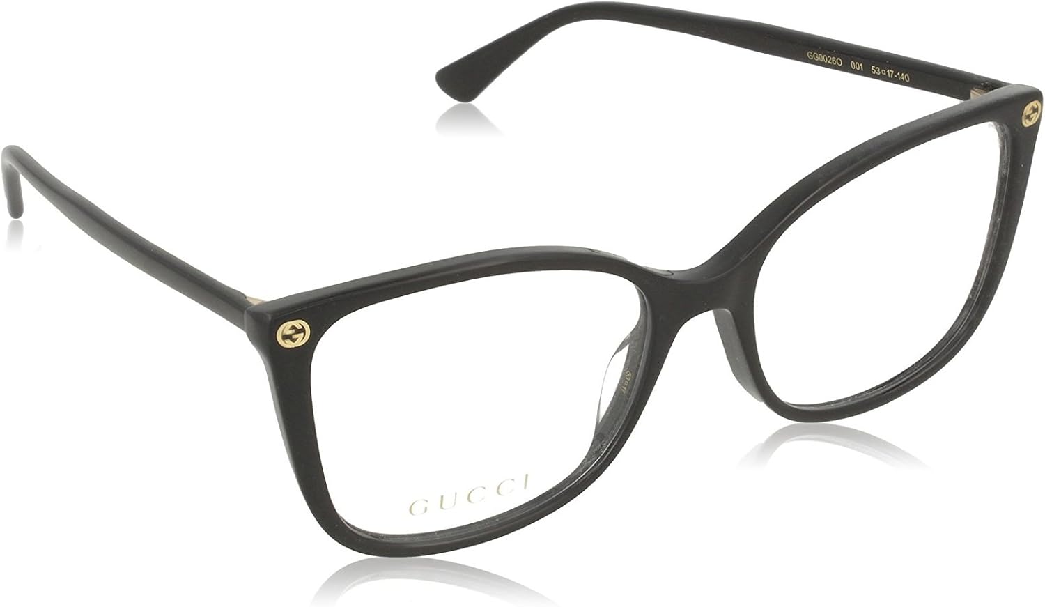 Eyeglasses Gucci GG 0026 O- 001 BLACK /, 53-17-140