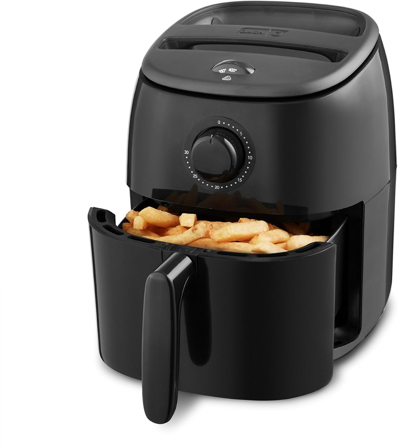 Dash Tasti-Crisp™ Air Fryer - AirCrisp® Technology - Compact Design with Adjustable Temperature Control - Nonstick Fry Basket & Auto Shut-Off Feature - 2.6 Quarts - Black