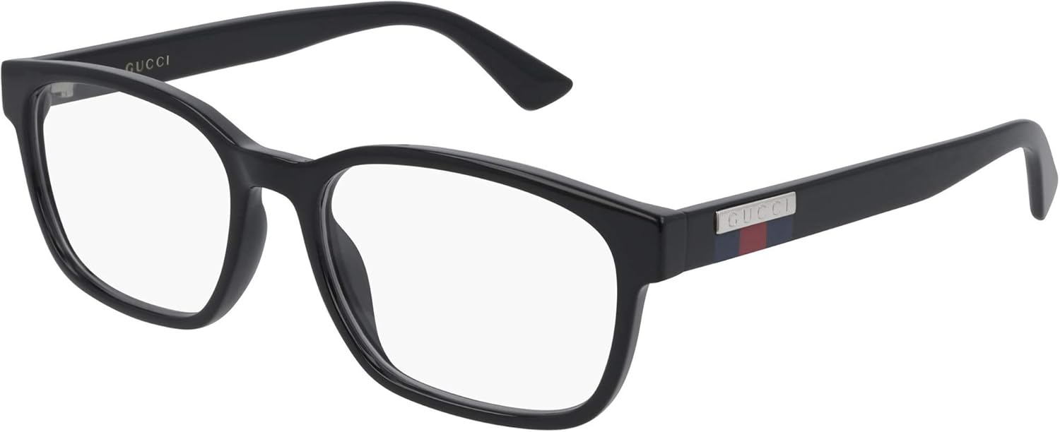Gucci Gucci-Logo GG0749O 004 Eyeglasses Men's Black Full Rim Optical Frame 55mm