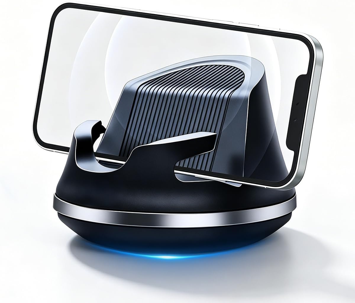 360 Degree Rotation Car Dashboard Phone Mount Anti-Slip | Self-Adhesive Rotating Phone Holder for Horizontal & Vertical Place,Car Navigation Mount Fit Most Phones