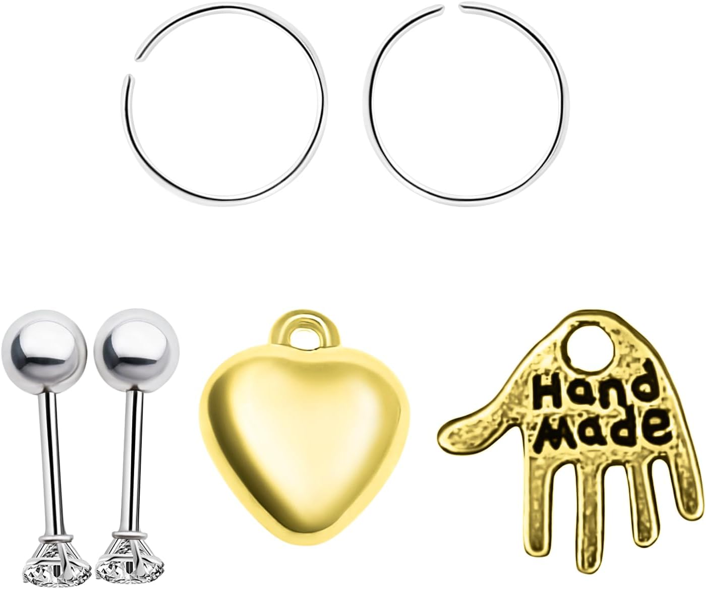 Ocean - Exclusive 18K Gold Plated Jewelry Set (6-Pcs) - 316L Surgical Steel - Waterproof & Non-Tarnish - Includes Luxury Gift Bags - Professional Grade Necklace & Earrings Bundle