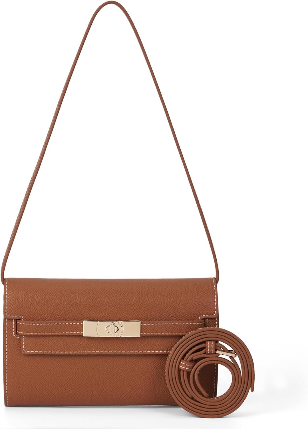 HiTotes Mini Clutch Purse Vegan Leather Crossbody Bag for Women Small Shoulder Bag Designer Handbag with Strap