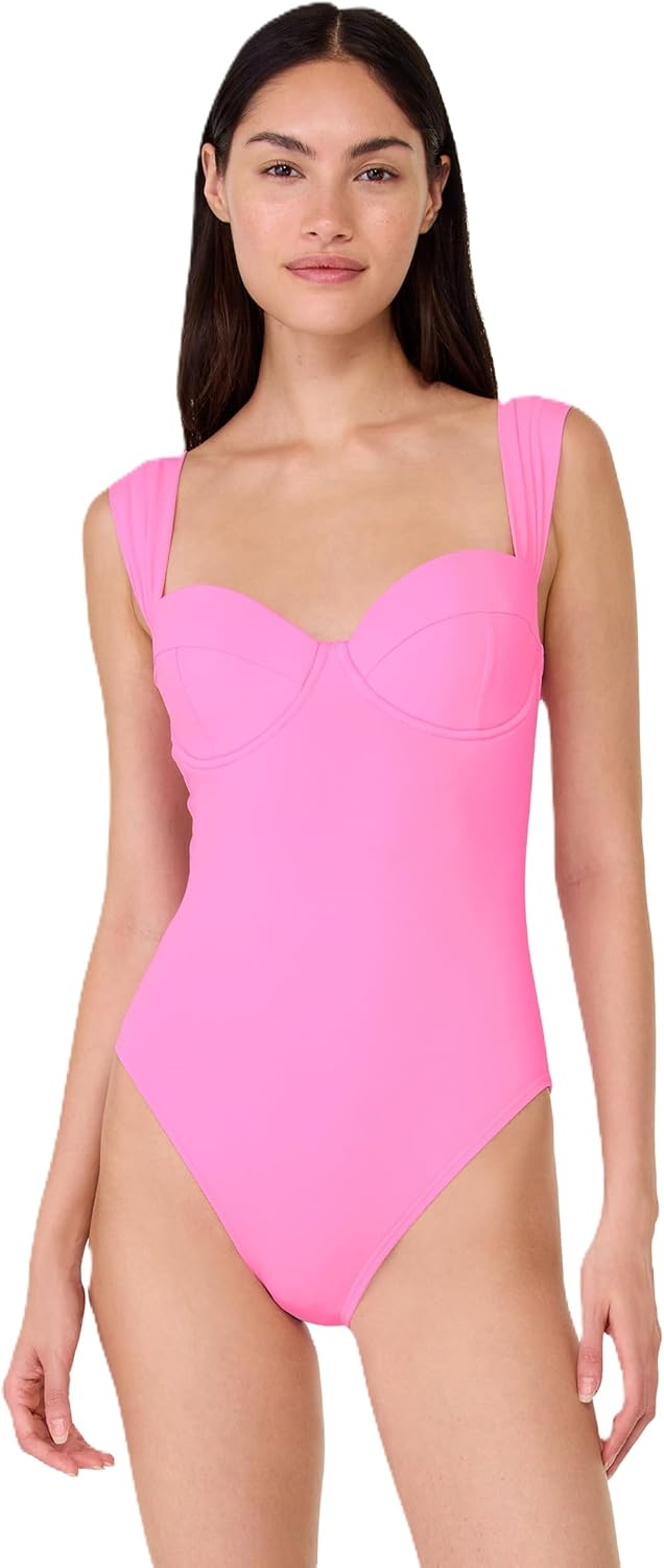 kate spade new york Women's Solid Underwire One Piece Swimsuit