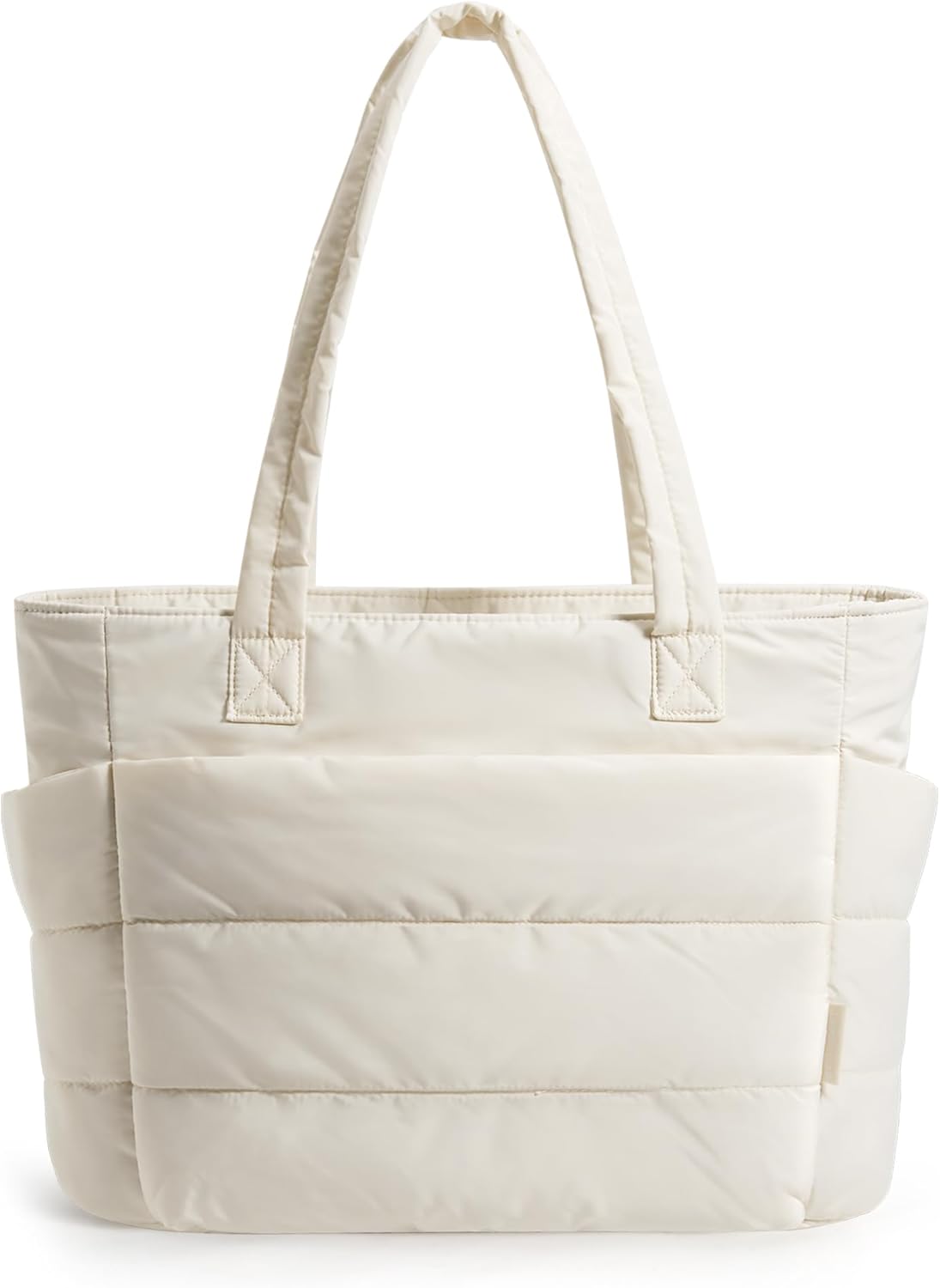 BAGSMART Tote Bag for Women, Lightweight Puffy Tote Bag with Compartments Shoulder Bag Handbag for Travel, Work, Gym | Lightweight, Puffy, Quilted, for Travel, Work