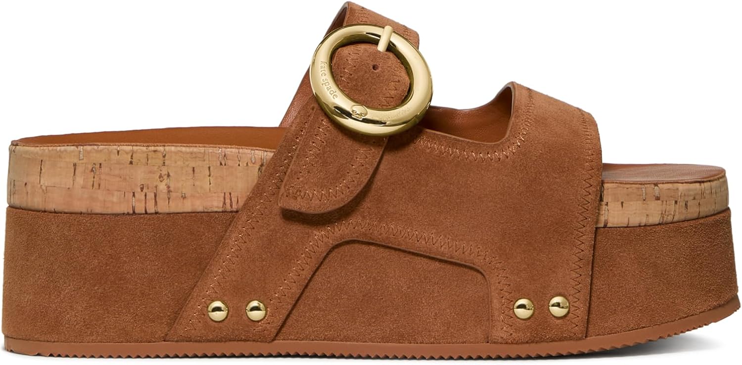 kate spade new york Halo Suede Platform Footbed Sandal