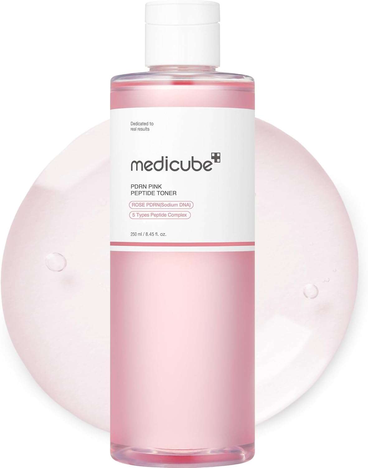 medicube PDRN Toner Rose PDRN Peptide Toner | Lightweight & Watery Toner with Rose PDRN, Peptides, Niacinamide - For Soothing & Calming, Korean Skincare, 8.45 fl.oz