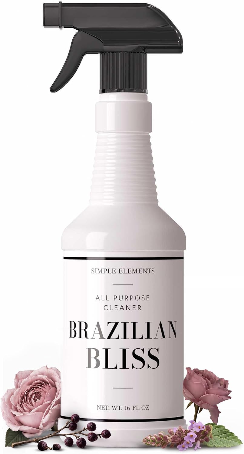 All Purpose Cleaner Spray - Luxury Perfume Inspired Multi Surface Cleaner for Kitchen, Bathroom, Countertops, Appliances, Removes Grease and Grime, Long Lasting Fragrance, Brazilian Bliss, 16oz