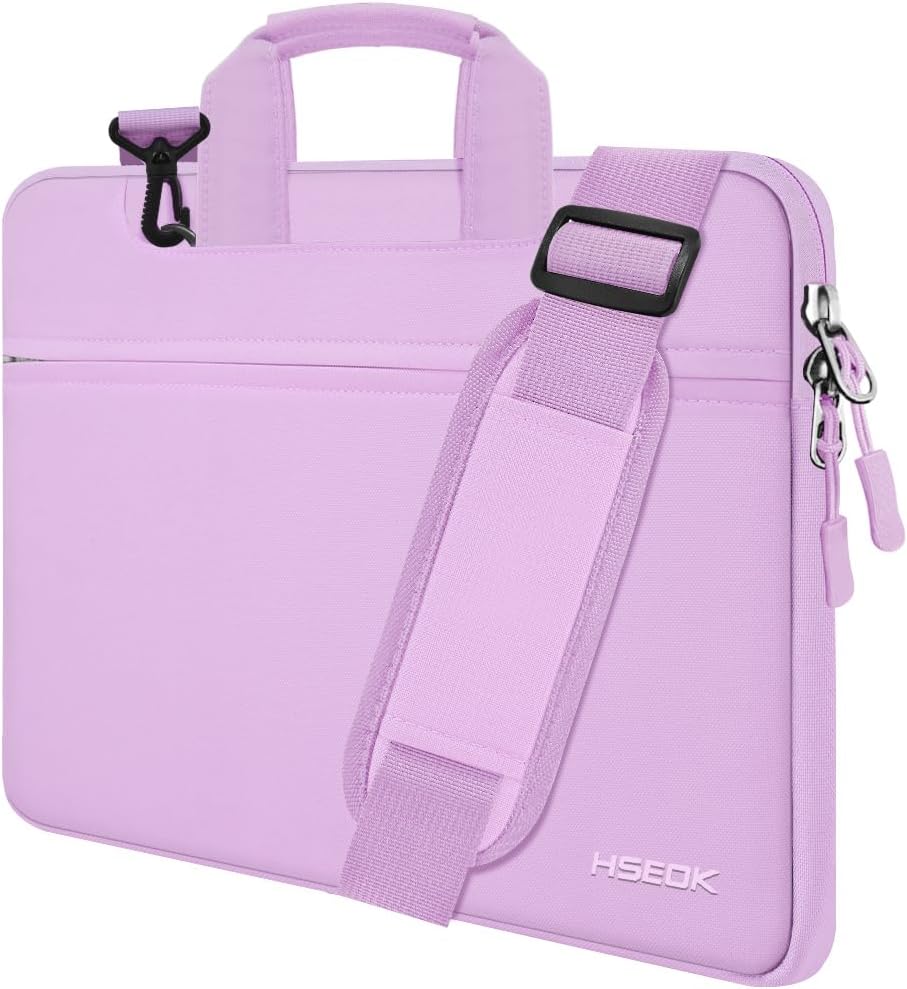 Hseok Laptop Shoulder Bag 13 13.3 14 Inch Case Compatible with MacBook Pro/Neo 14" M5/M4/M3/M2/M1,Mac Air/pro/Neo 13" and Most 13 13.3 14 Notebooks,Spill-Resistant Briefcase,Purple