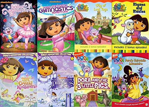 Ultimate Dora the Explorer Collection Set - Dora's Ballet Adventures/ Dora's Fantastic Gymnastics Adventure/ Dora the Explorer - City of Lost Toys/ Rhymes and Riddles/ Dora Saves the Crystal Kingdom
