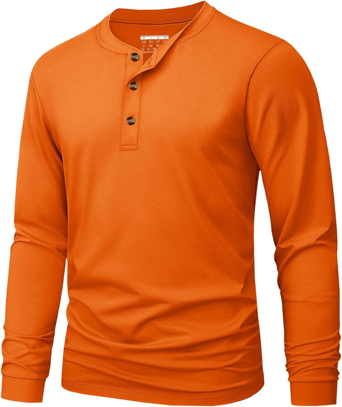 MAGNIVIT Men's Long Sleeve Henley Shirts Cotton 3-Button Spring Casual T-Shirts Solid Color Soft Basic Tops 2026