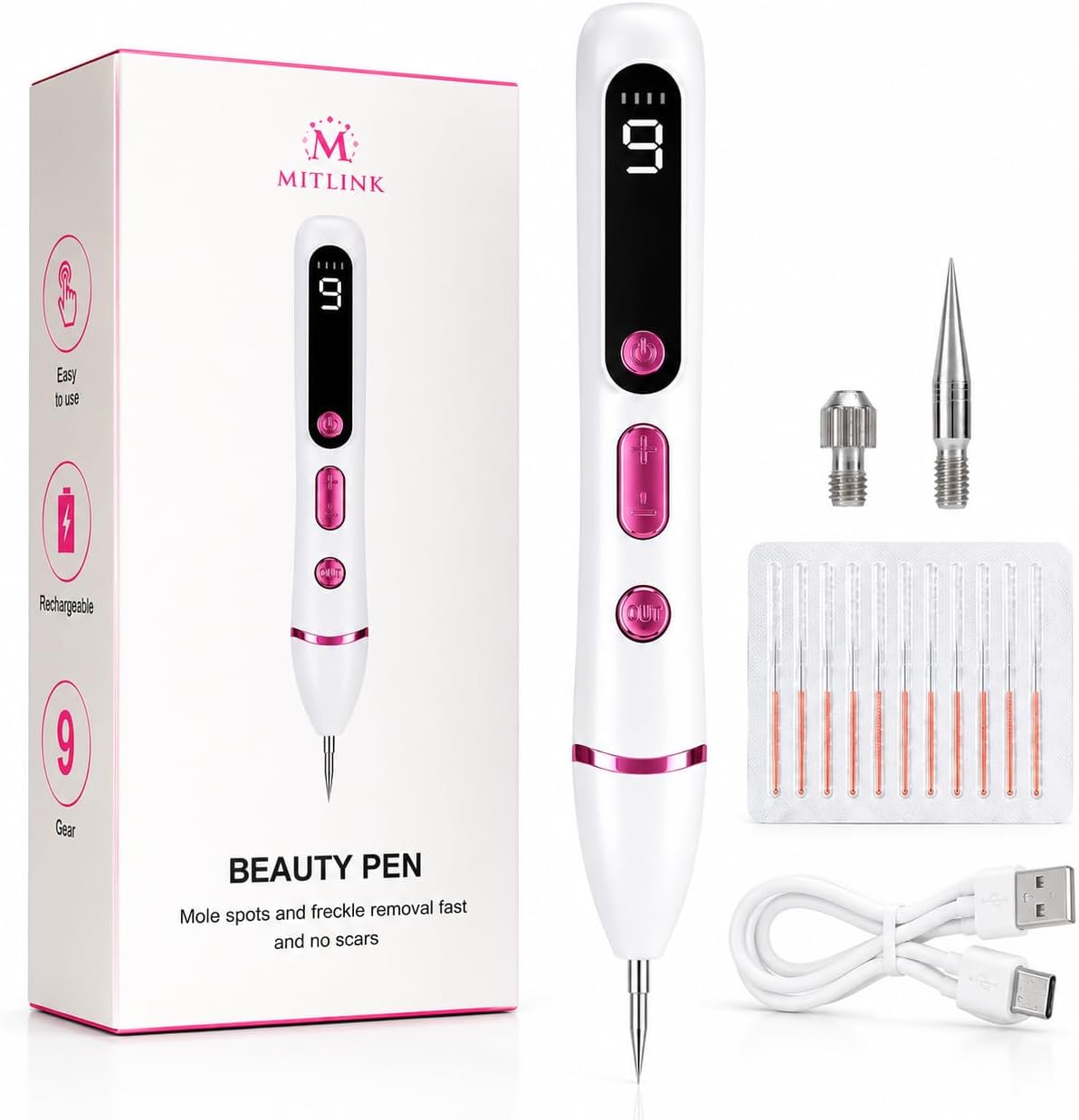 Skin Care Tools, Tag Appearance Grooming Pen Cosmetic Use, Safe for Adult Home Grooming (Rose)