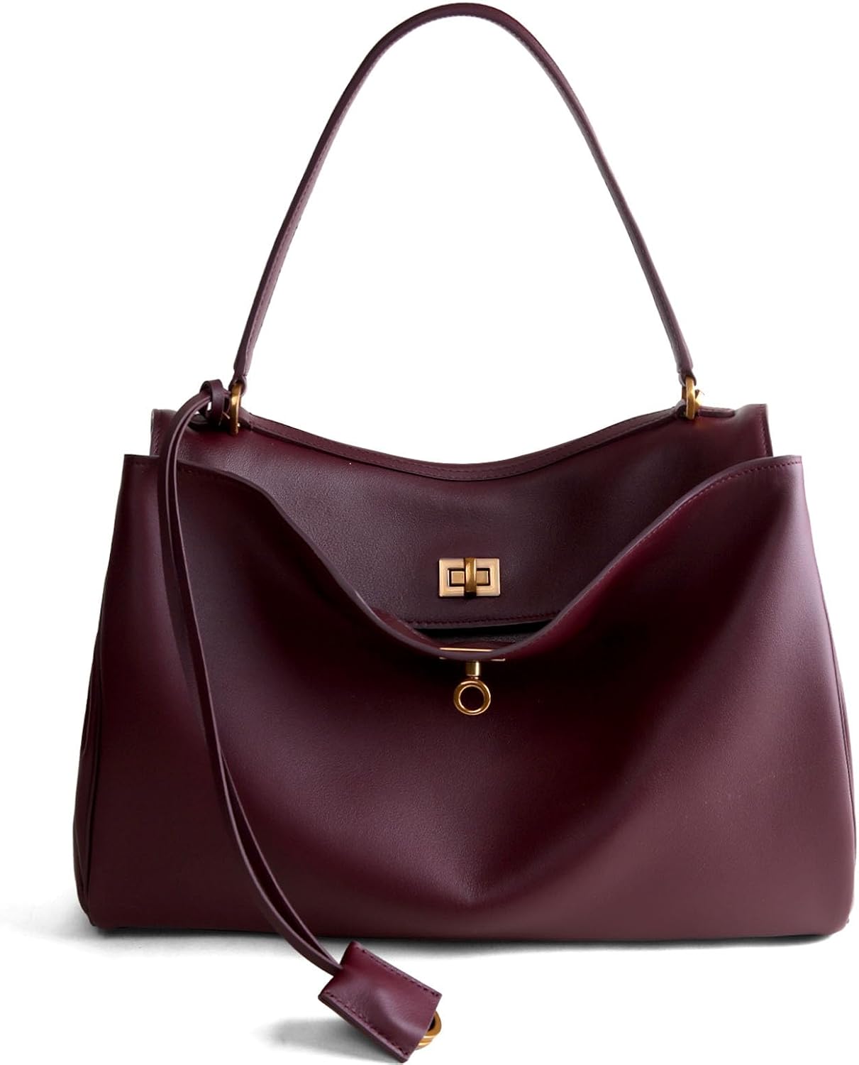 hedexe Genuine Leather Tote Bag for Women: Soft Cowhide Shoulder Handbags for Ladies - Satchel Purse for Travel Work(Large)