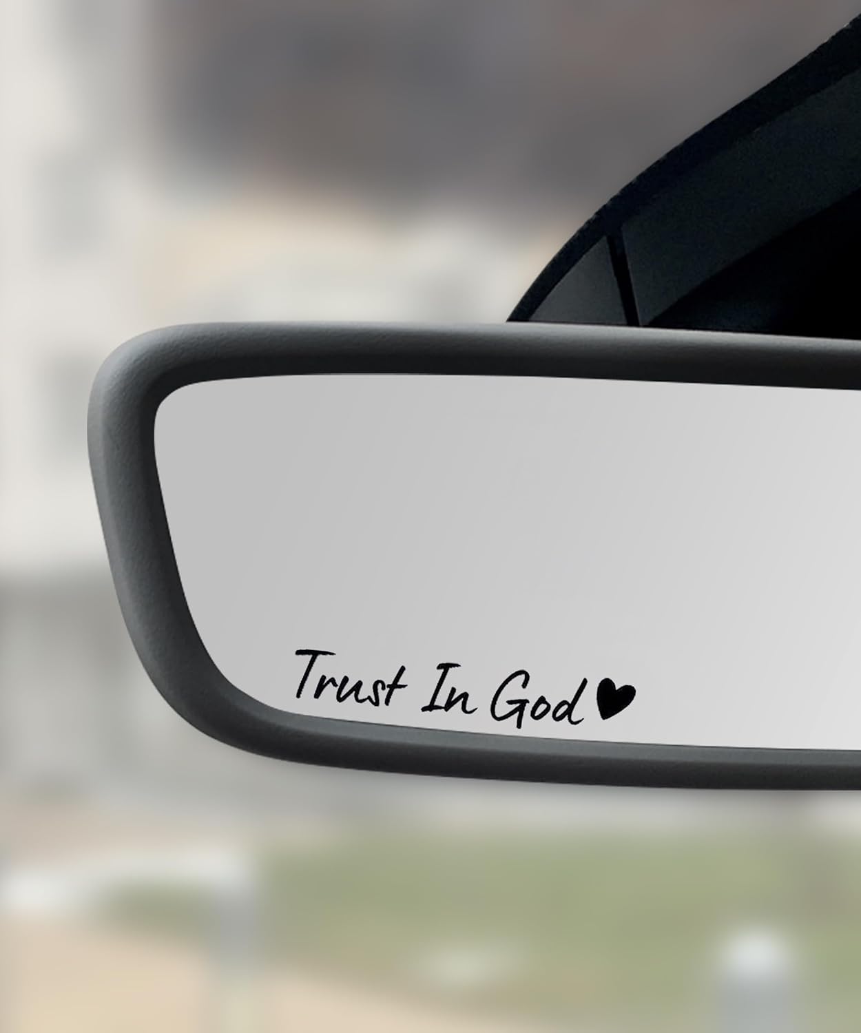 SCUARI 4PCS Car Stickers,Cars Decals,Car Accessories Trust in God Rearview Mirror Sticker,Auto Stickers and Decals,Auto Decals for Women,Trust in God Mirror Decoration,Fits Most Vehicles (Black)