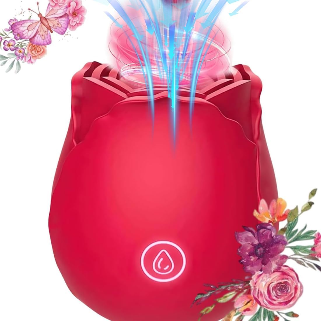 Rose Adult Tool for Women, Rose Adult Viboatorr Clitiors Sucker X-23 | The Rose for Women Rose Vibratoar 2026 Suction Vibratoer Clitioral Stimulant Tool Adult Toys for Couples Red