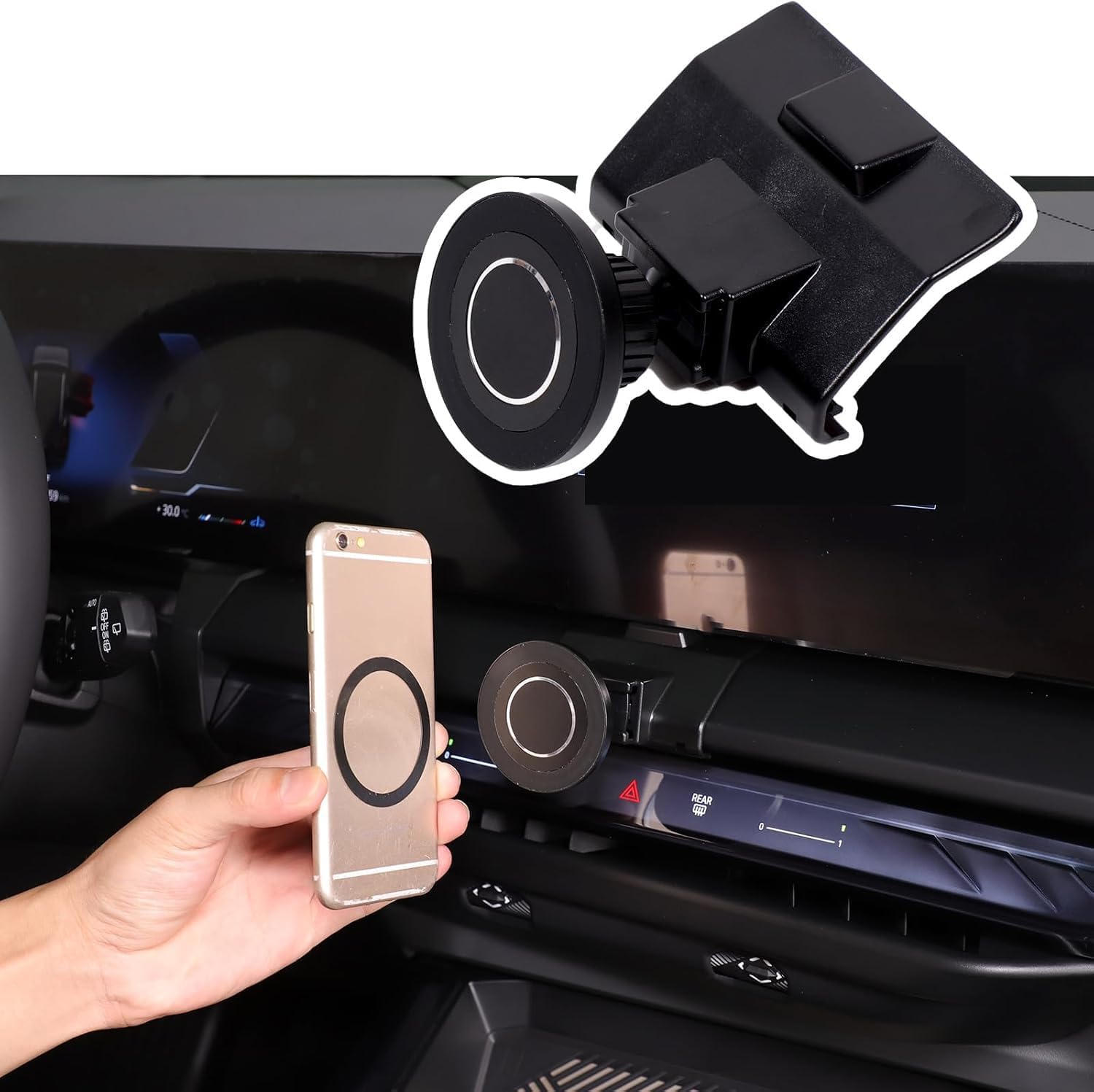 Car Air Vent Car Phone Holder Mount Compatible with B-M-W X3 2025 2026 Car Central Control Car Phone Mount Accessories, Fit for All Smartphones (Style C)