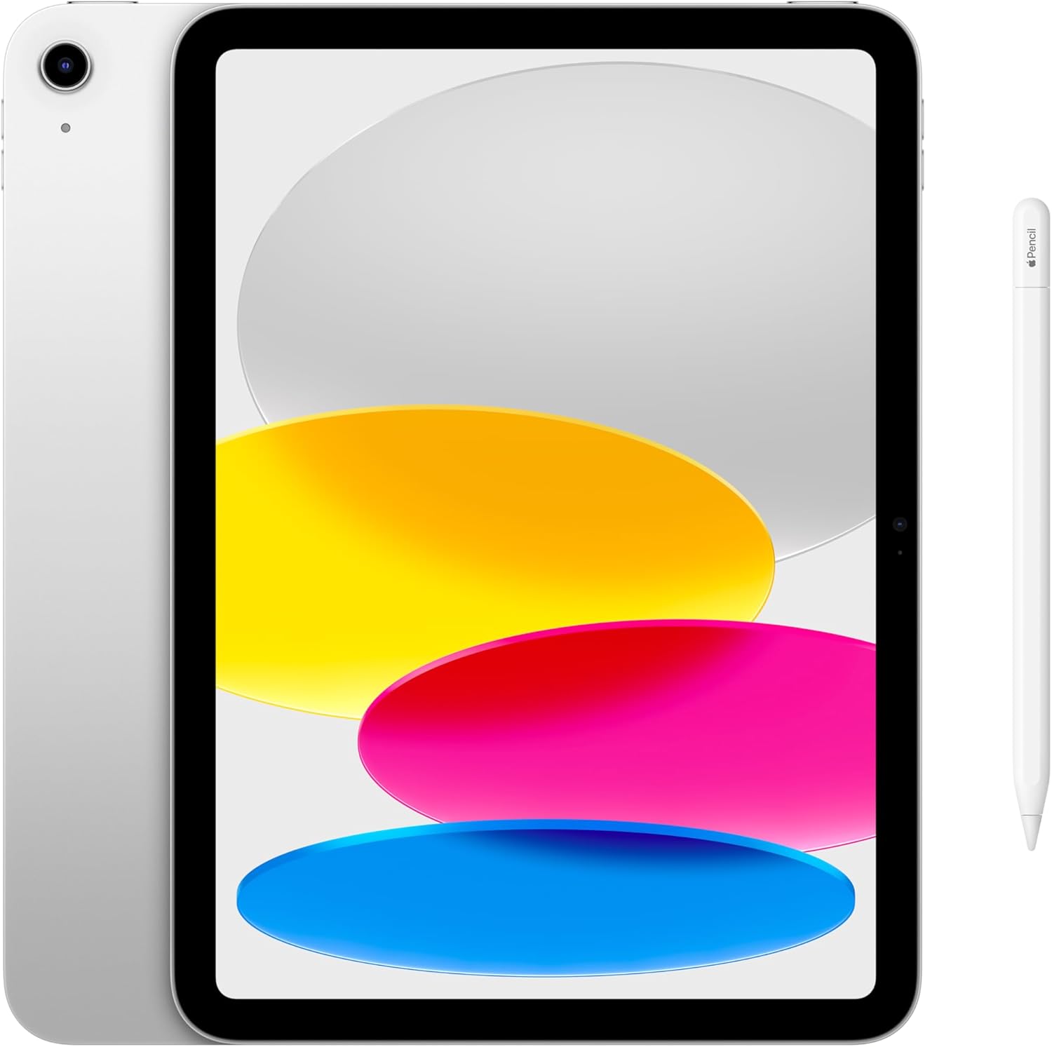 Apple iPad 11-inch: A16 chip, 11-inch Model, Liquid Retina Display, 128GB, Wi-Fi 6, 12MP Front/12MP Back Camera, Touch ID, All-Day Battery Life — Silver with Apple Pencil (USB-C)