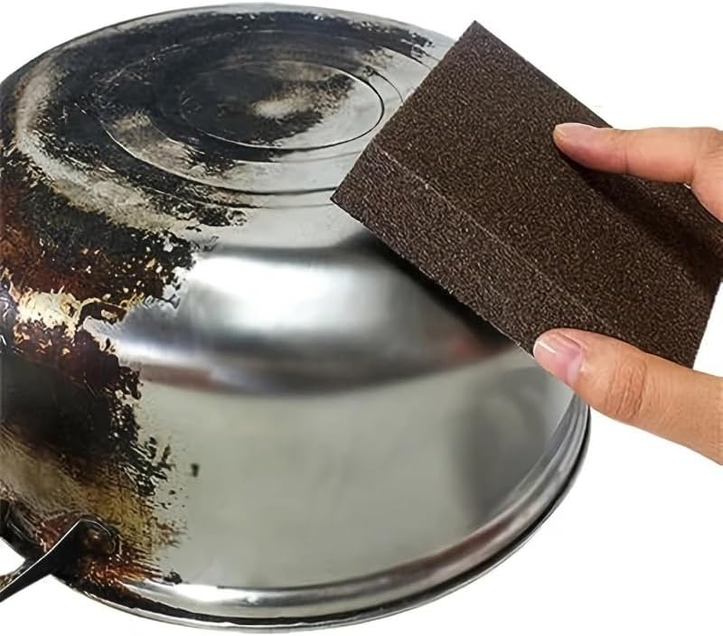 1pc Emery Magic Wipe Sponge, Pot Bottom Cleaning Descaling lron Rust Removal Dishwashing, Scouring Pads, Power Decontamination, Kitchen Toilt Supplies Tool