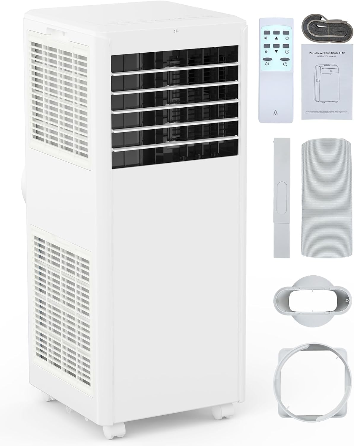 GarveeLife Portable Air Conditioner,8,000 BTU for Rooms up to 350 Sq.Ft., Smart Compact AC Unit with Cooling, Dehumidifier, Fan, Remote Control and Window Kit, White