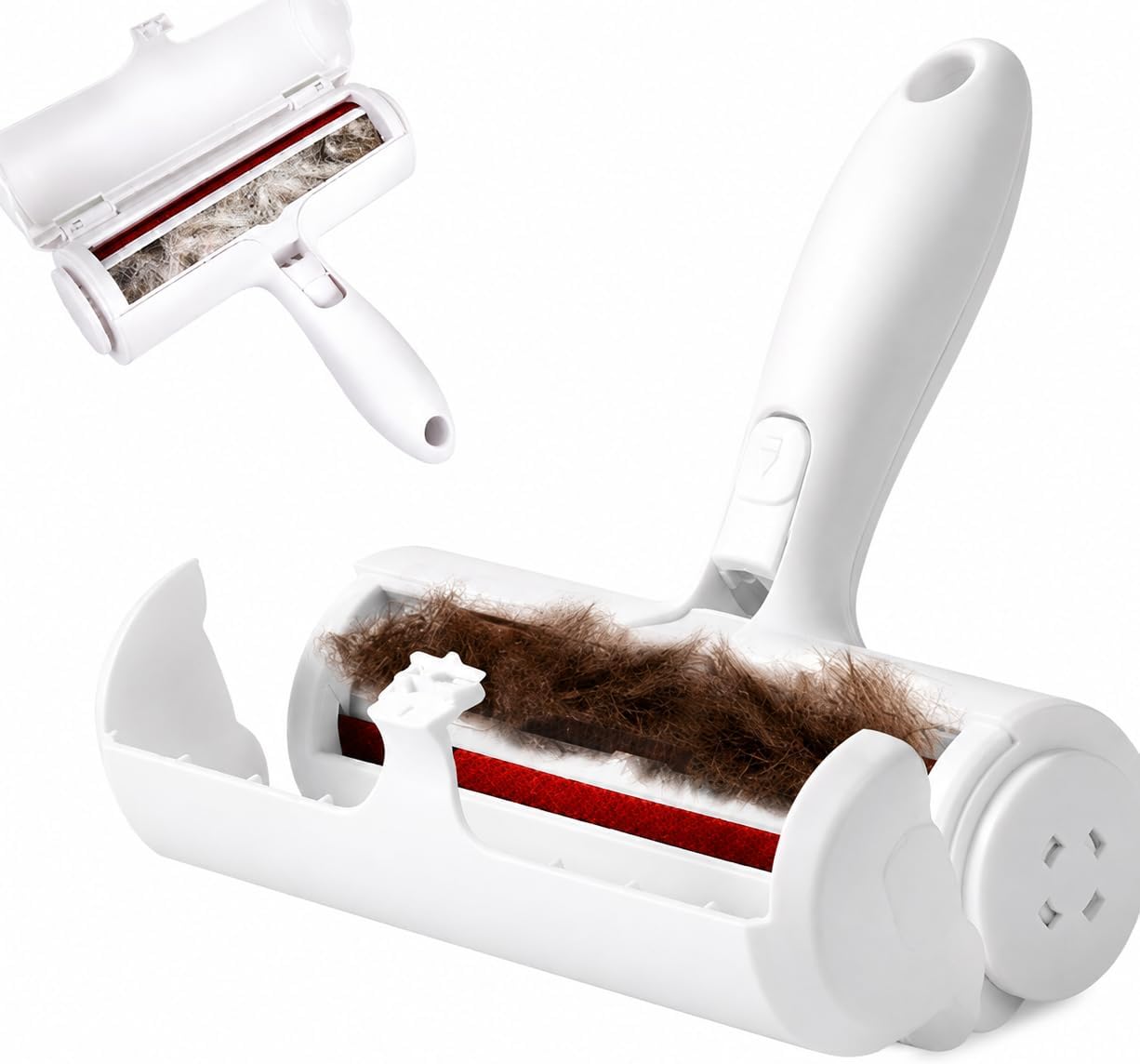 Pet Hair Remover Tool, Reusable Self-Cleaning Lint Roller for Cat & Dog Hair, Fur Removal Brush with Built-in Hair Collection Compartment for Couch, Furniture, Carpet, Sofa, Bedding, Rugs & Car