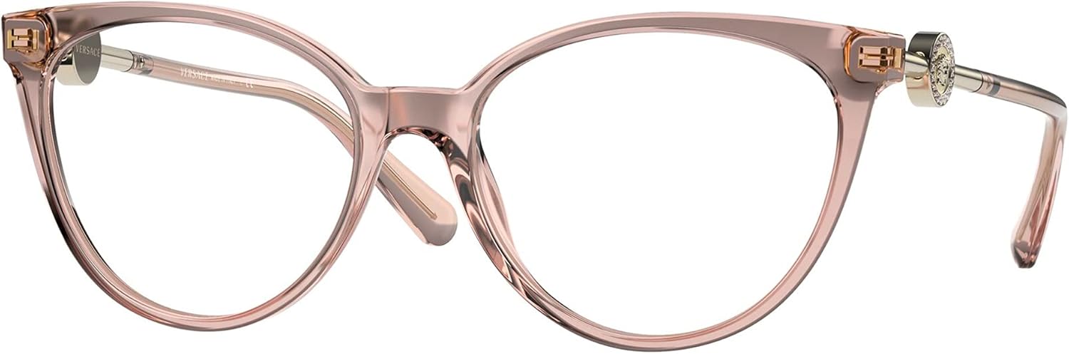 Versace VE3298B - 5339 Eyeglass Frame Transparent Pink w/Demo Lens 55mm