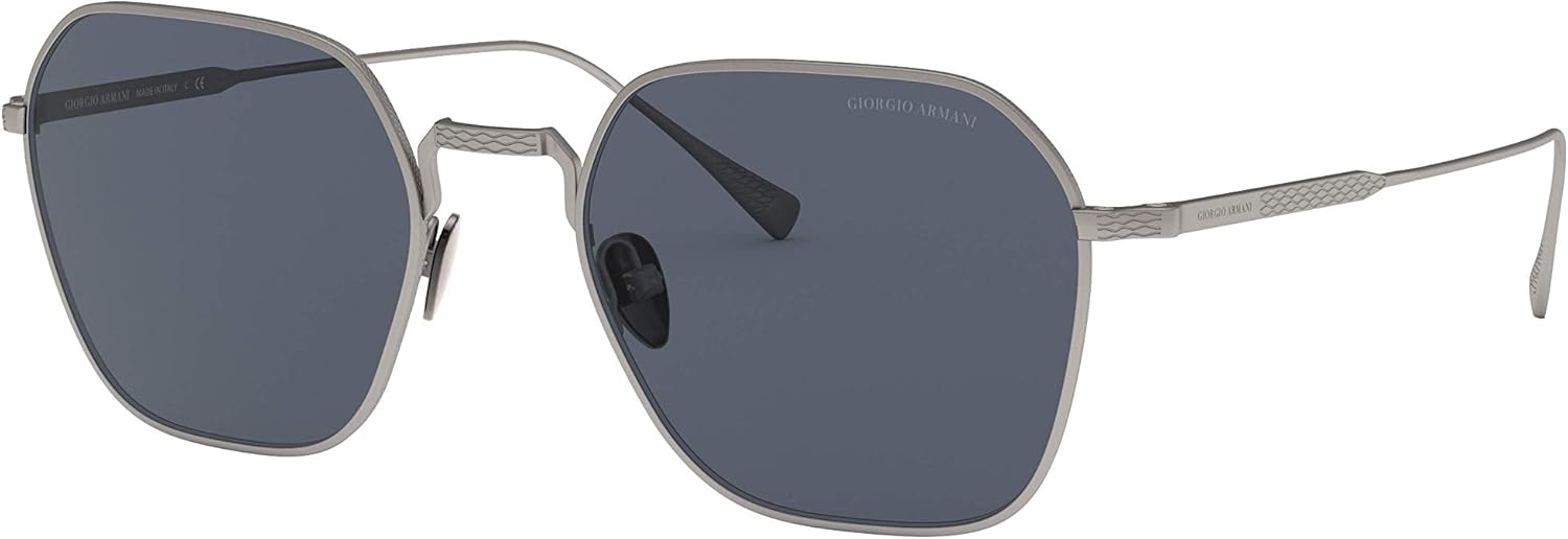 GIORGIO ARMANI Man Sunglasses Matte Gunmetal Frame, Grey Lenses, 53MM