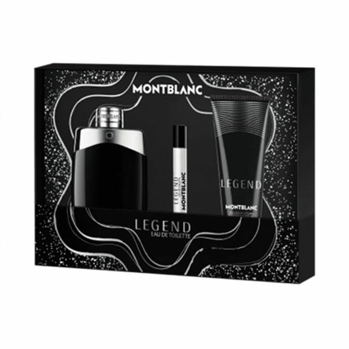 Montblanc Legend/Mont Blanc 3 Pc. Set (M) EDT Spray 3.3 Oz Shower Gel 3.3 Oz EDT Spray Mini 0.25 Oz