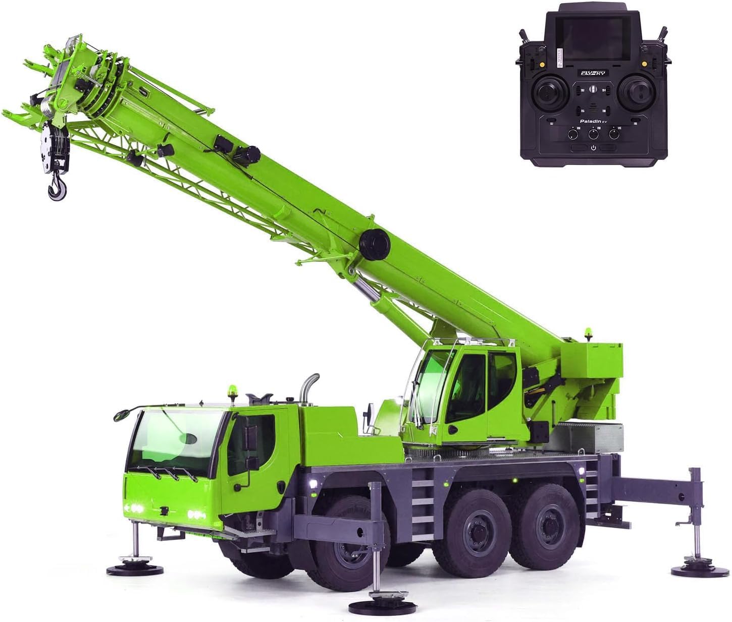 TOUCAN RC HOBBY Eyewhale D1050 1/14 RC Hydraulic Mobile Crane Truck Metal Radio Control Hoist All Terrain Vehicle 3Axles Construction Car Model for Ages 14+