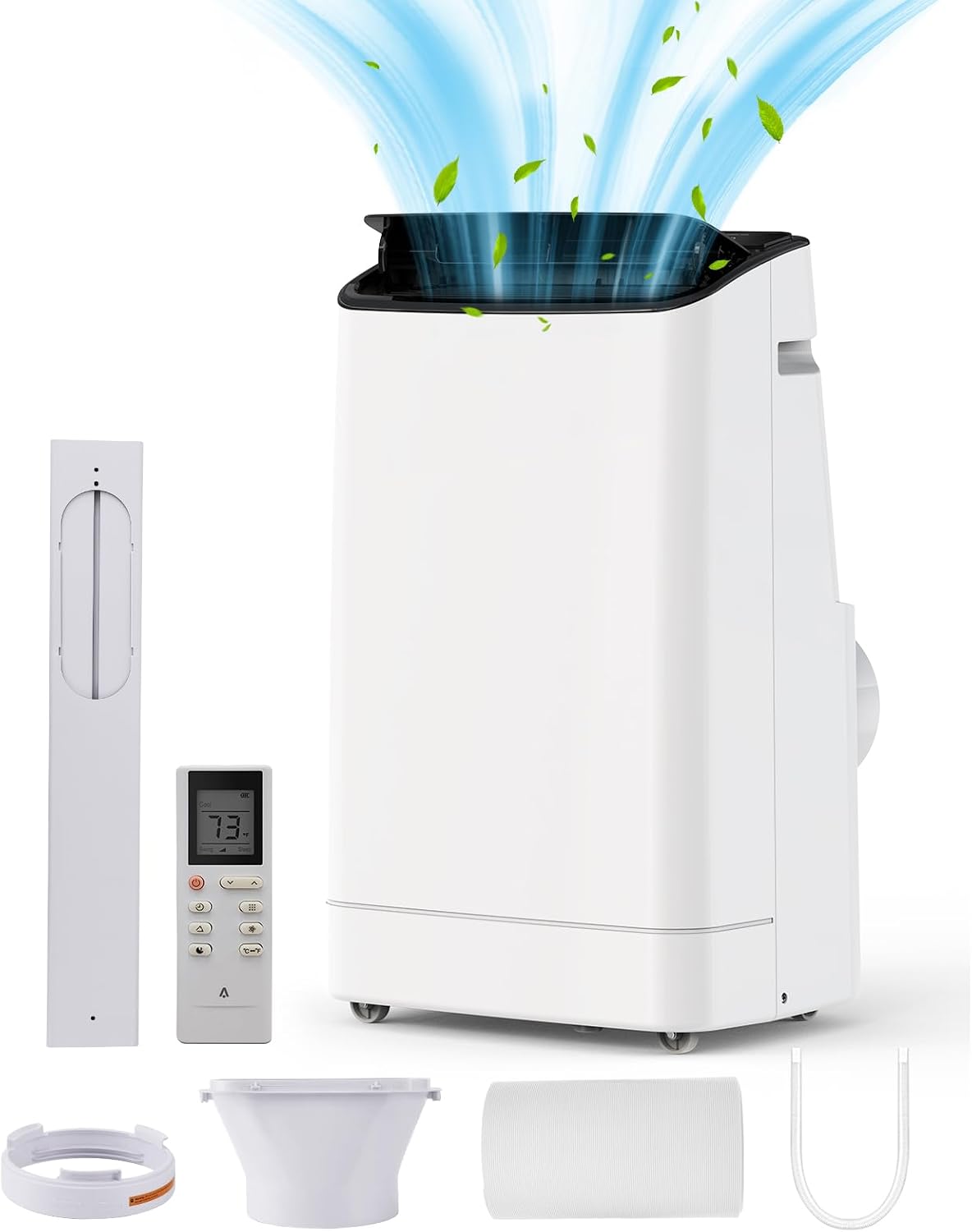 Portable Air Conditioner 14000 BTU ASHRAE (9300 BTU SACC), 3-in-1 Portable AC Fan Dehumidifier with Follow Me Remote, Quiet Mobile Air Conditioner for Bedroom, Living Room, Office, Rooms up to 700 Sq