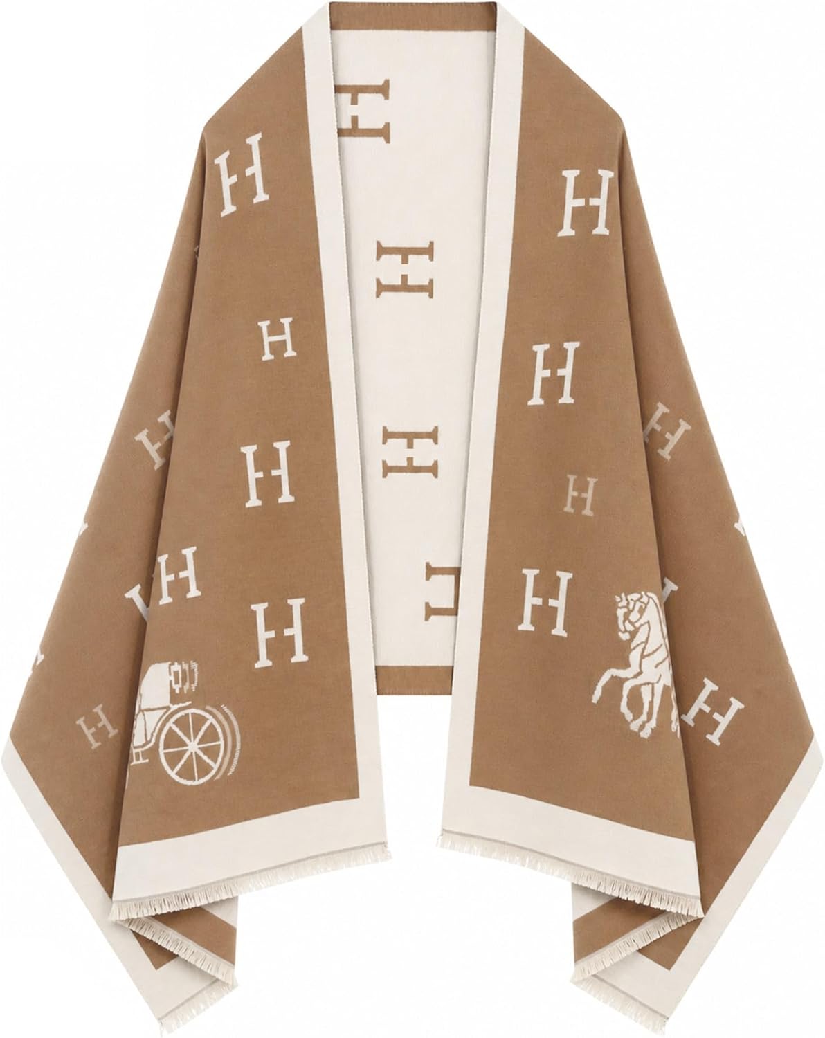 Women's Reversible Pashmina Shawl Wrap for Women Big Scarf Holiday Gifts