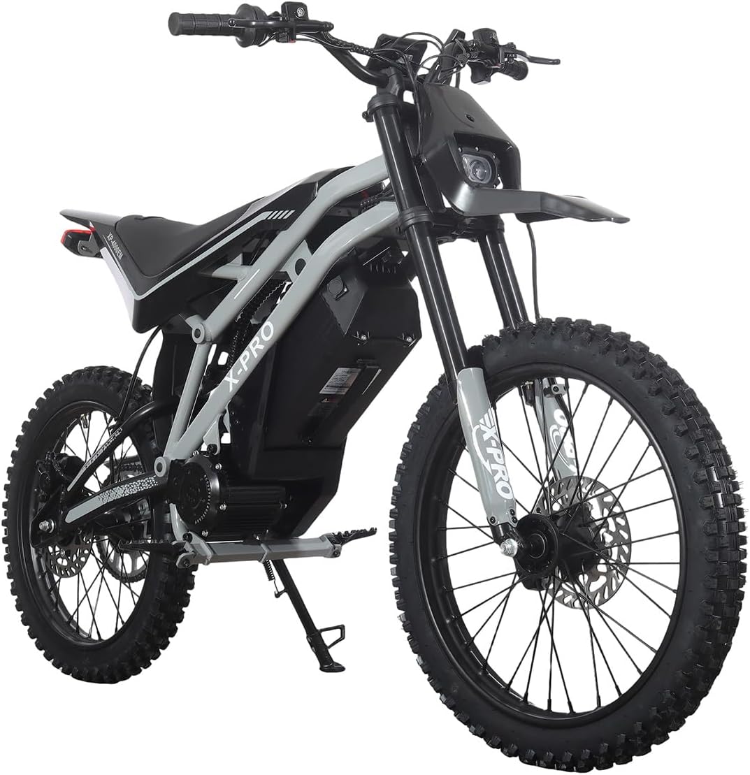 X-PRO Drax X 5000W Electric Dirt Bike for Adults & Teens - Powerful Brushless Motor,19"/17" Off-Road Tires, Dual Braking &Suspension,Heavy Duty Electric Dirt Bike for All Terrain