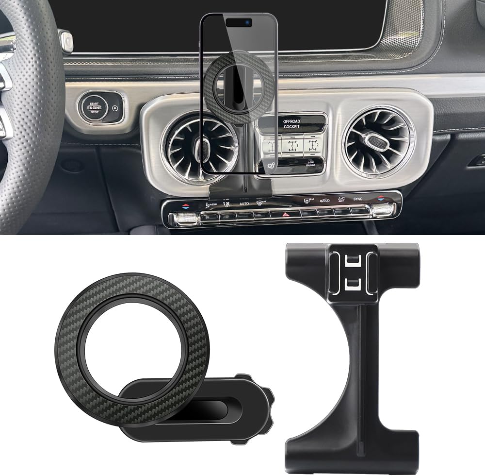 Car Magnetic Phone Holder for Mercedes Benz G-Class 2025 2026 G550 G580 G63 W463 G Wagon Auto Interior Accessories Best Cellphone Mount Navigation Charging Mobile Cradle Cell Phones Screen Stand