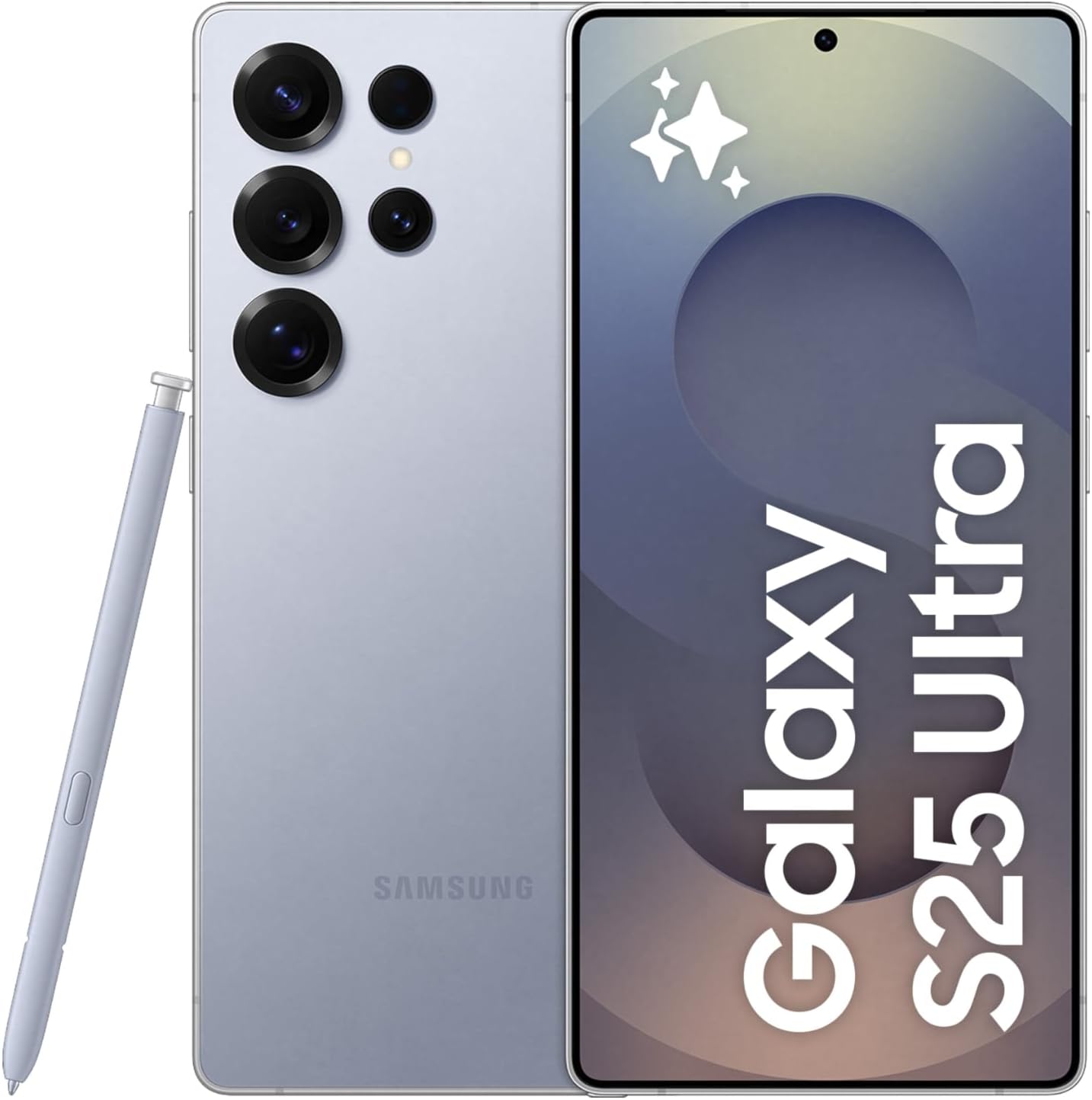 Samsung Galaxy S25 Ultra 5G SM-S938B/DS 256GB 12GB Dual SIM Factory Unlocked GSM Smartphone, 6.9" 120Hz AMOLED Display, 200MP Camera - International Version (Titanium Silver Blue)