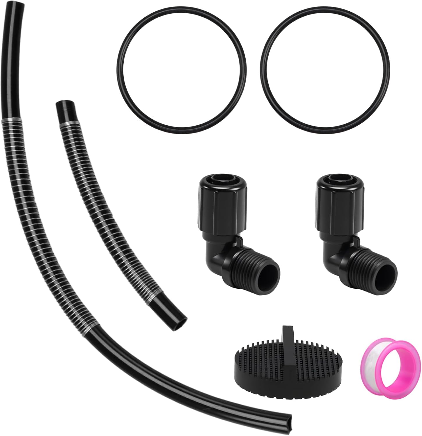 Pool Chlorinator Parts, 1/2" NPT Tube Connector, 5/8" OD Tube, Screen and O-Rings Compatible with Pentair Rainbow Auto Feeder/Chlorinator 320 322 Replace#: R172272 R172091 R172009 R172255