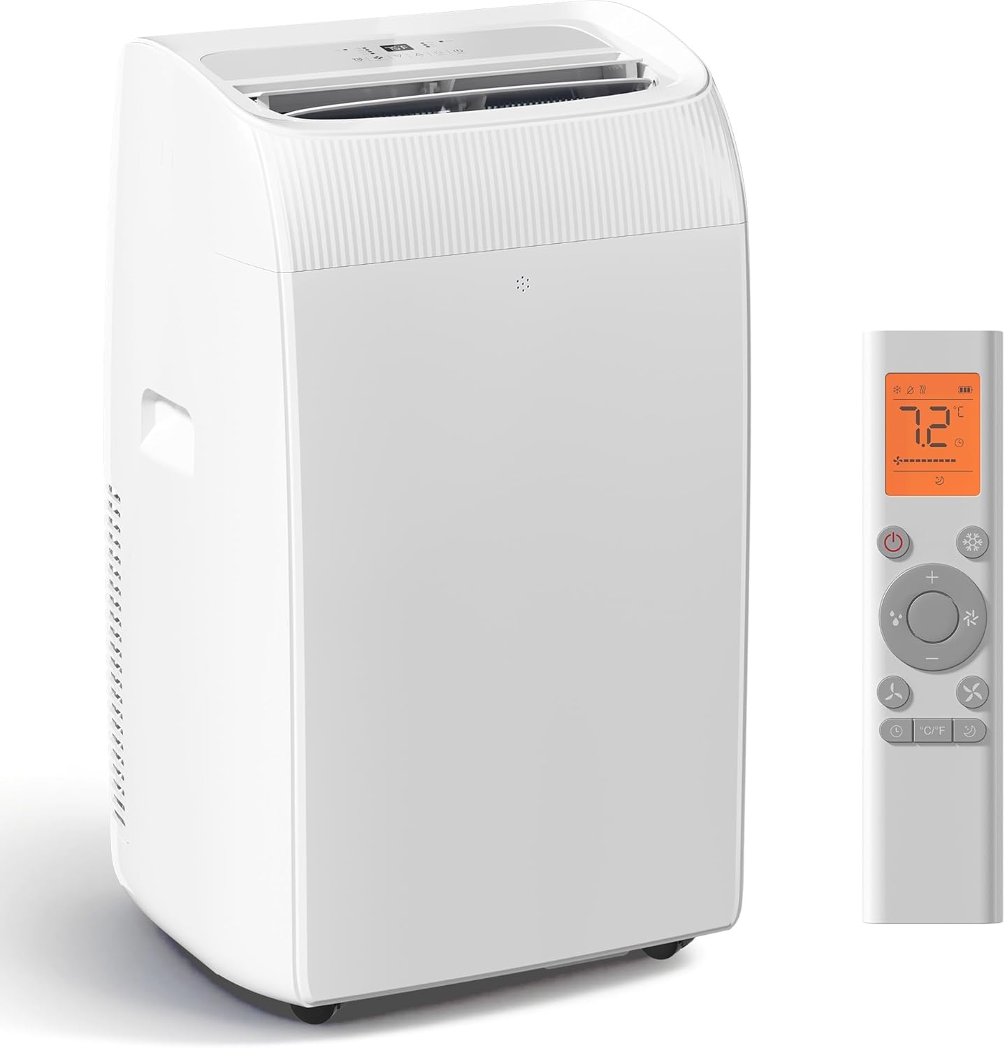 EnerGlow 12000BTU Portable Air Conditioner, 4-in-1 Cools 600 Sq.Ft, Quiet AC Unit with Fan & Dehumidifier, LED Display, Remote, Auto Swing, 24H Timer, Window Kit, for Bedroom/Office/Dorms/Apartment