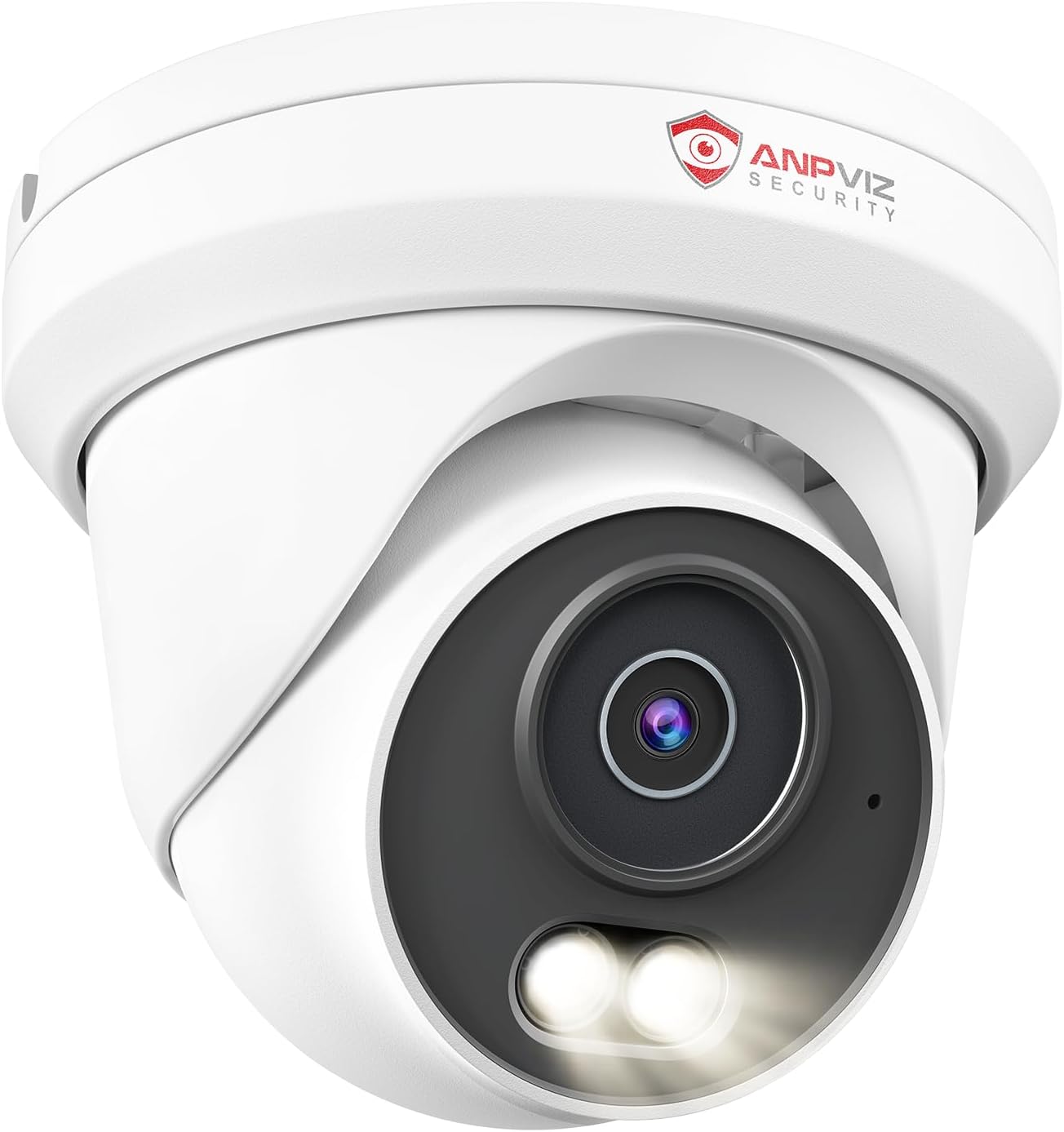 Anpviz 4MP PoE Camera, Full Metal Turret Security IP Camera Outdoor Wired | Smart Dual Light Color Night Vision, AI Human Motion Detection, Built-in Mic, NDAA, IPC-D3B43W-S (U Series)