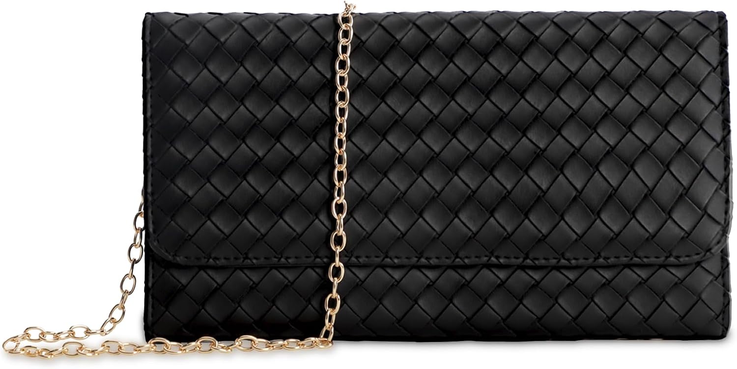 U+U Crossbody Bags for Women, Clutch Purse with Chain & Card Slots | Fits Phone & Cards
