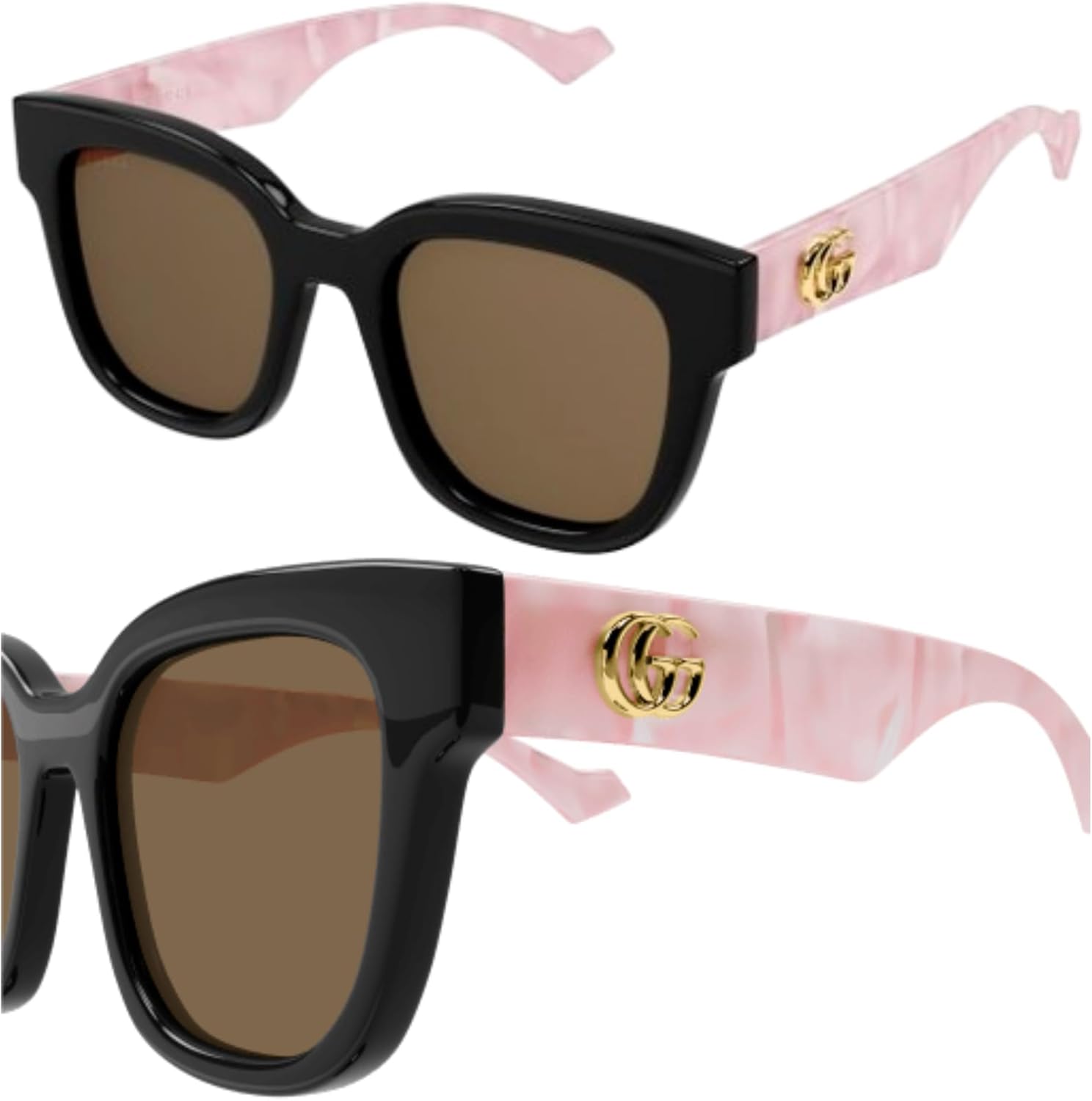 Gucci GG0998S GG Running Logo Squared Shape Sunglasses Sunglasses with Luxury Eyewear Kit