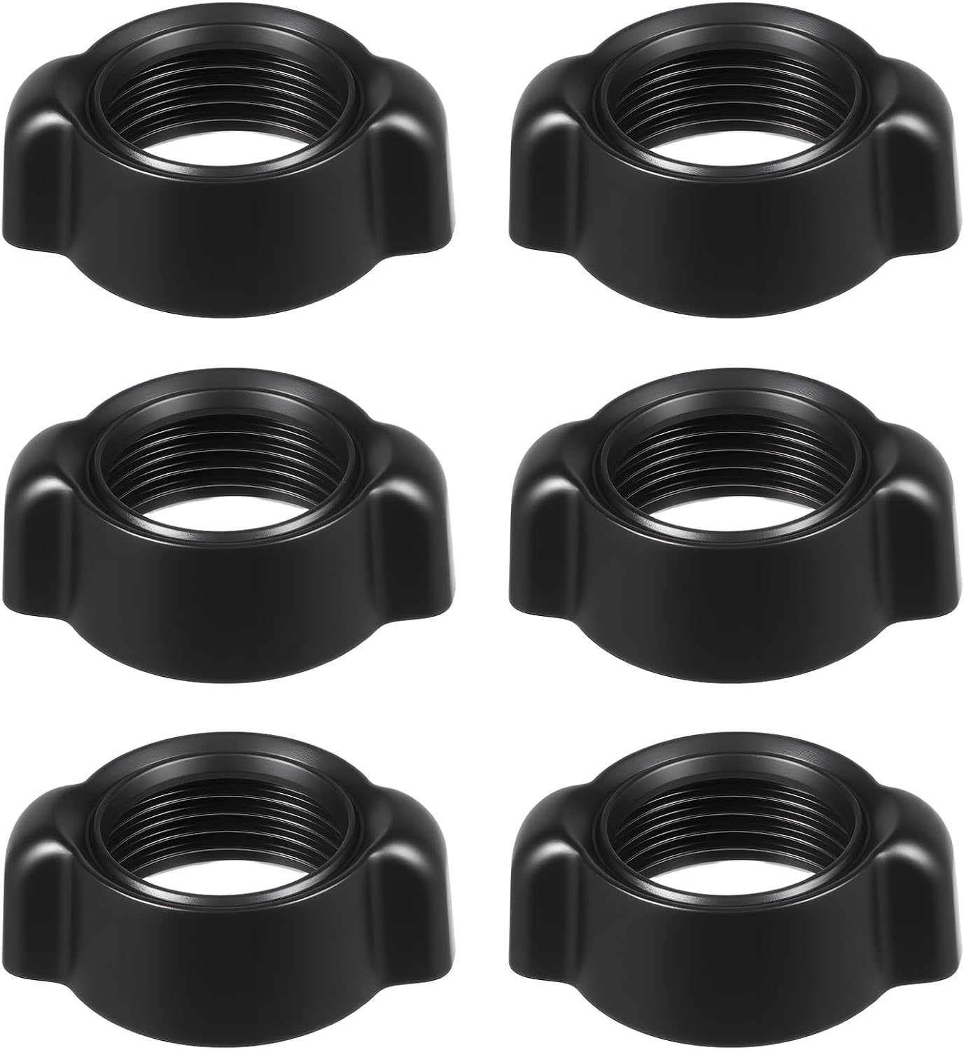6 Pcs Car Phone Mount Replacement Parts, Tightening Nut for Replacement Car Mount Screw Black Mobile Phone Repair Mounting Bracket for 17mm Ball Joint Fixed Adapter Ring