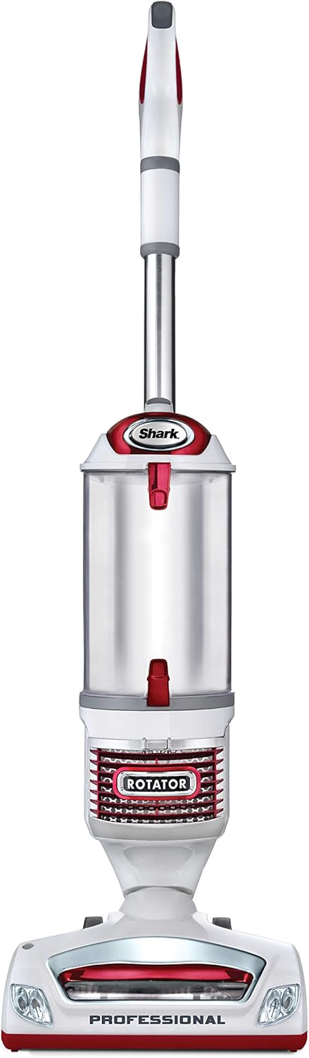 Shark Upright Vacuum Cleaner | Rotator Lift-Away | Pet Hair, Carpet & Hard Floor Cleaning | Dusting Brush, Upholstery & Crevice Tools | HEPA Filter | Swivel Steering | Headlights | White/Red | NV501