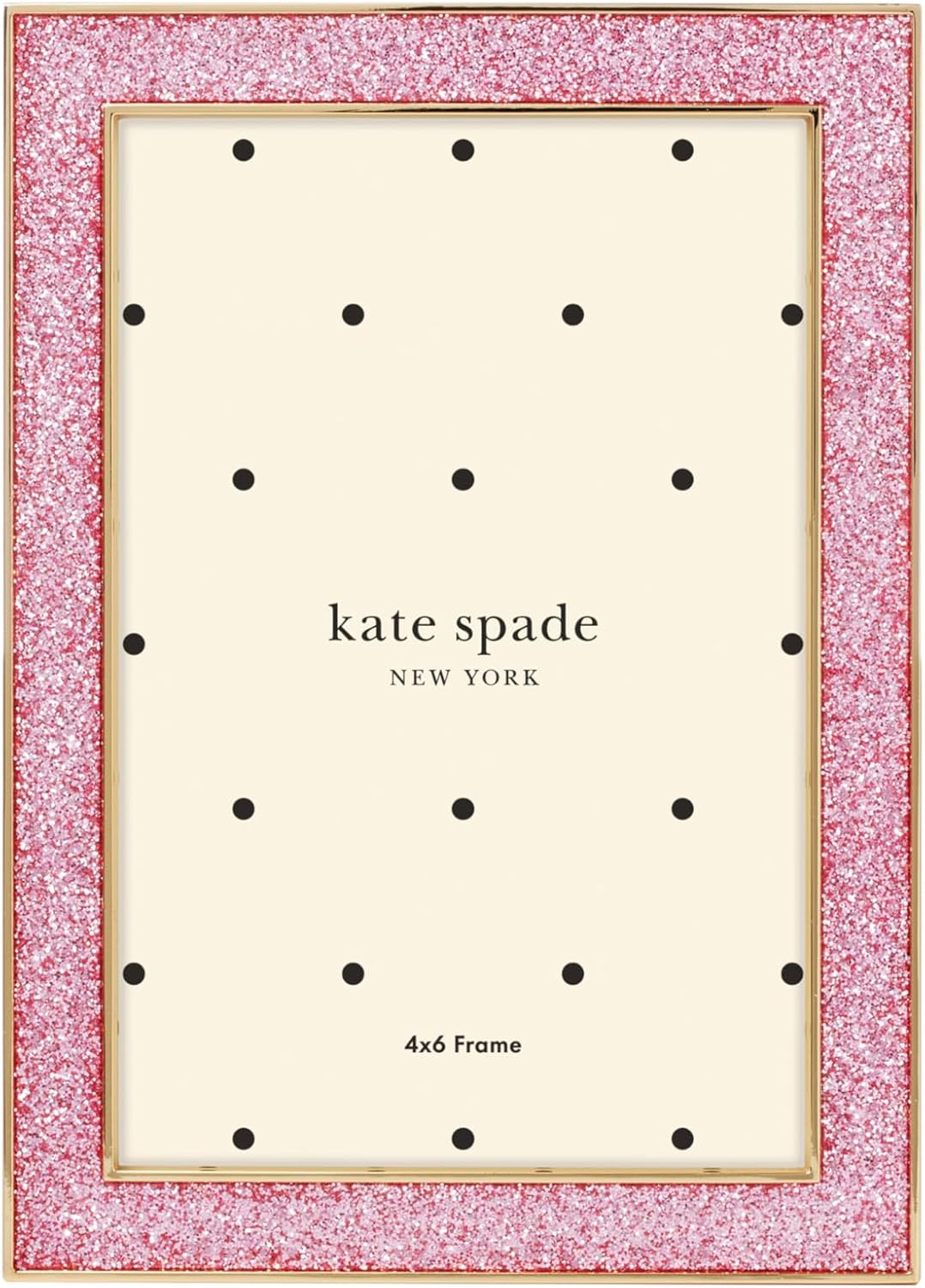 kate spade new york 897451 Sitting Pretty 4x6 Pink Glitter Frame
