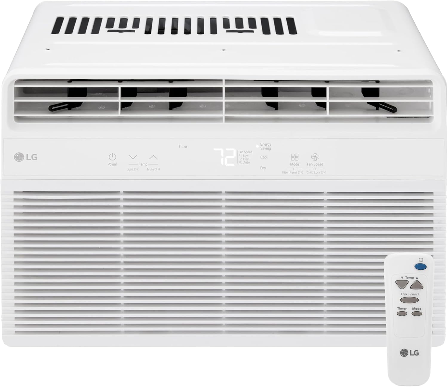 LG 5000 BTU Window Air Conditioner with Remote, Easy Button Control Ultra-Quiet Compact-size Cools 150 Sq.Ft. for Small Room, Washable Filter AC Unit Easy Installation White LW5025R