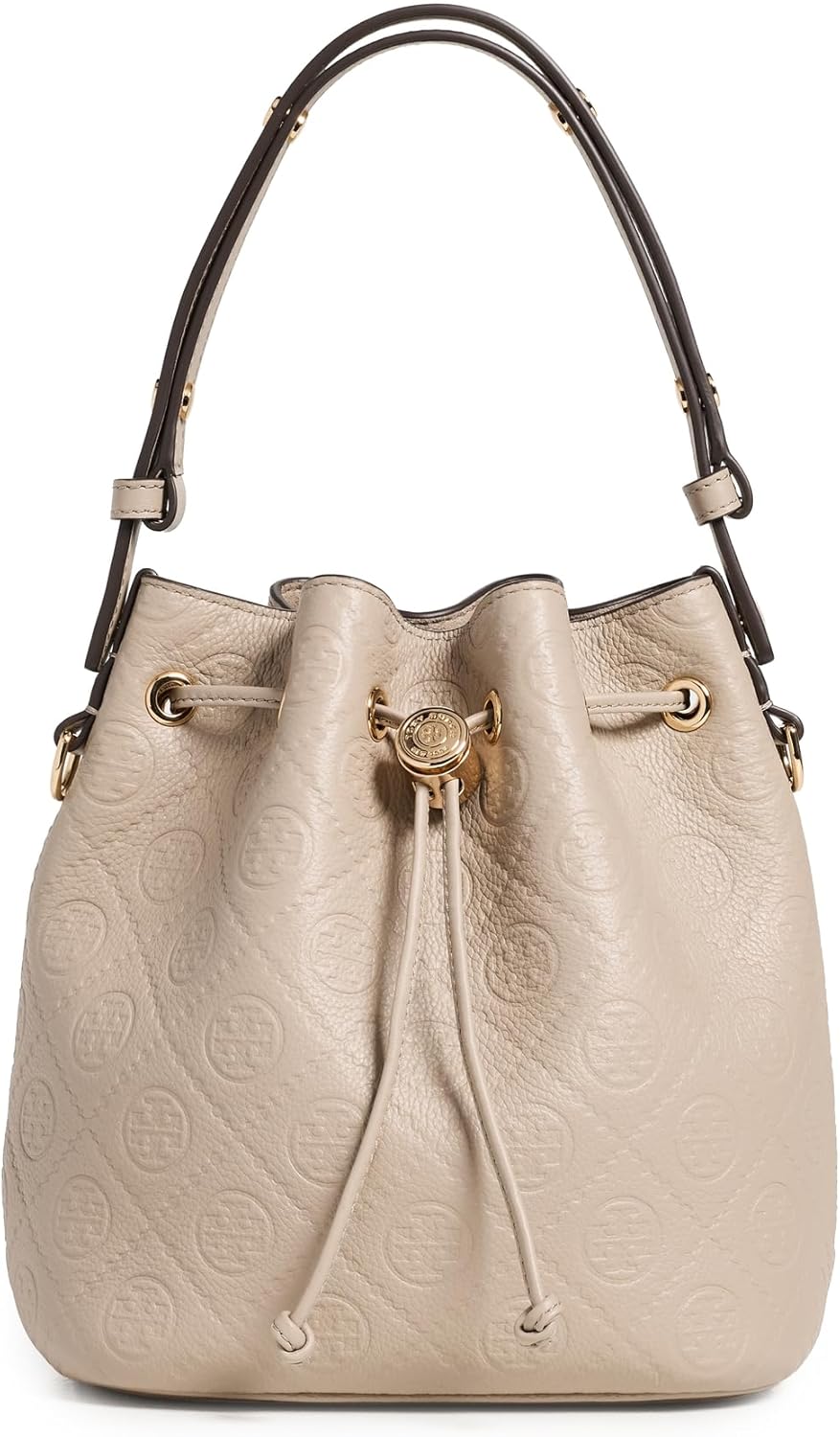 Tory Burch Women's T Monogram Pebble Bucket Bag