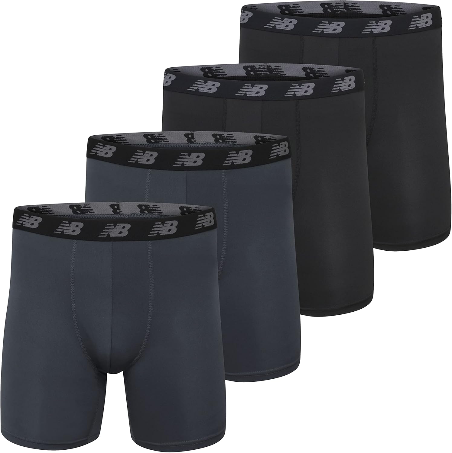 New Balance Men's Mesh 5" No-FLY Boxer Brief (4-Pack)