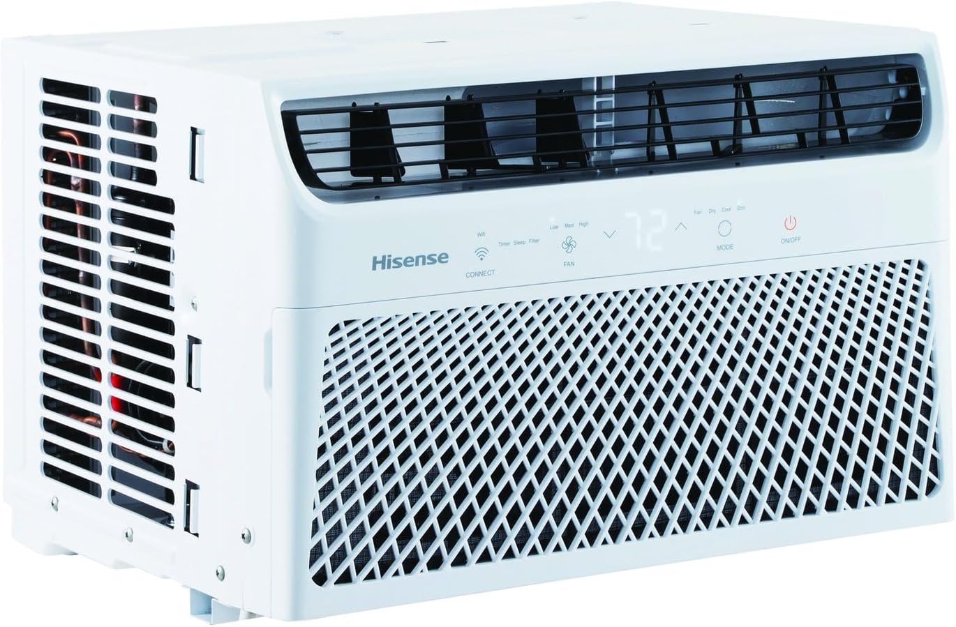 Hisense 8000 BTU Window Air Conditioner Unit for Bedroom Garage Single Living Room, Small Ultra Slim Smart WiFi AC with Dehumidifier Fan, Air conditioner for home 350 Sq. Ft.