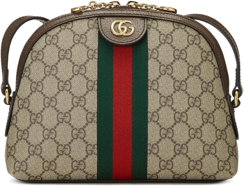 WHAT GOES AROUND COMES AROUND Women's Pre-Loved Gucci Coated Canvas Ophidia Dome Small Shoulder Bag