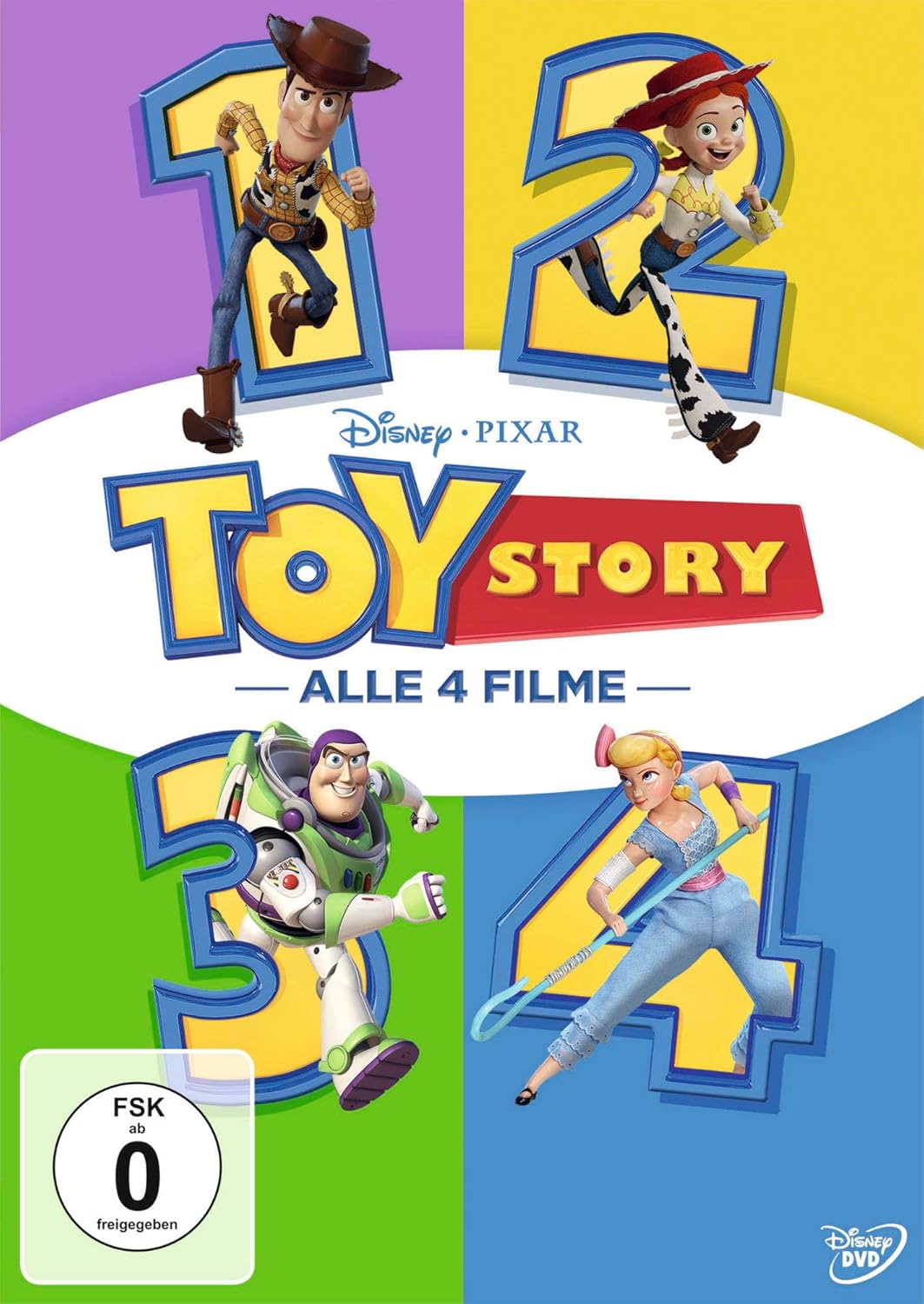 Toy Story 1-4. 4 DVDs.
