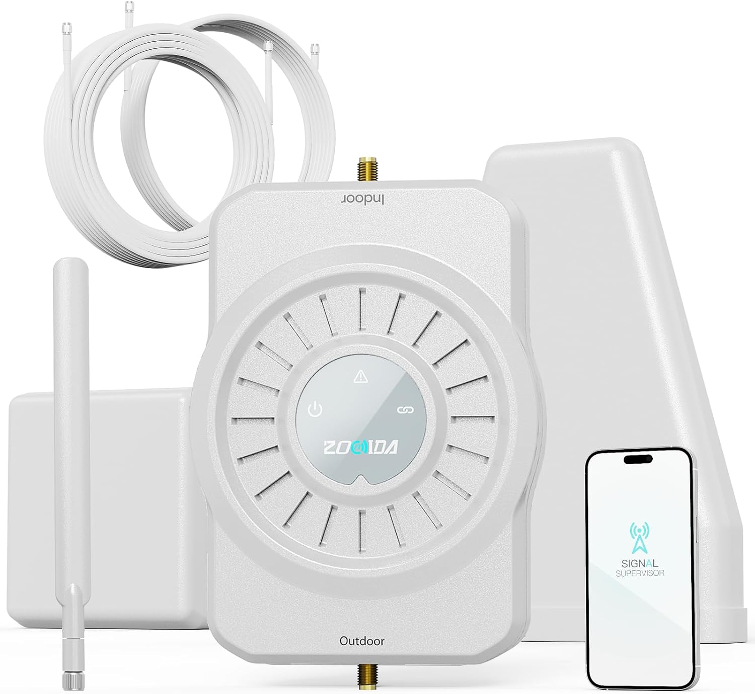 Cell Phone Booster for Home Office Multi-Room, Cell Phone Signal Booster for All U.S Carriers, 72dB Gain Antennas 4500 sq ft, Verizon Cell Signal Booster 5G for AT&T, T-Mobile APP