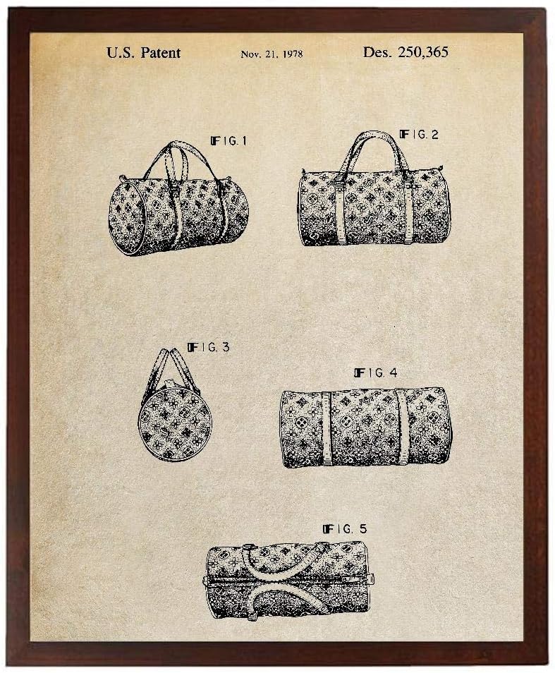 Designer Handbag Patent Print Fashion Wall Art Gifts for Her Dorm Decor Louis Vuitton Poster Purse Design TDP1120